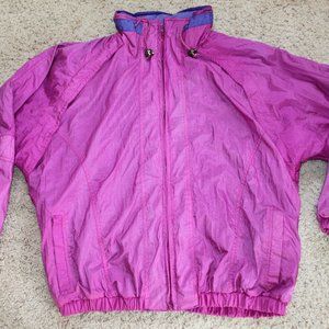 VINTAGE 80's WOMENS PACIFIC TRAIL NYLON MED WEIGHT JACKET FUSCHIA/PURPLE